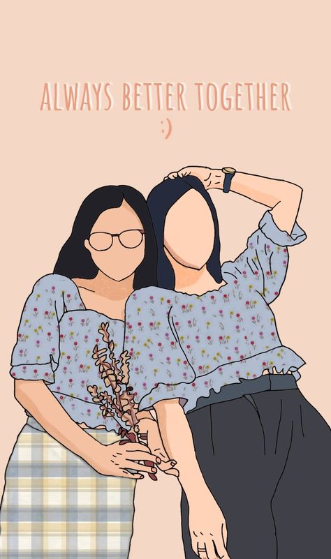 art art illustration wallpaper bff bestfriend Always Better Together, Friends Always, Better Together, Ecards, Best Friends, Wallpapers, Memes, Anime, Quick Saves