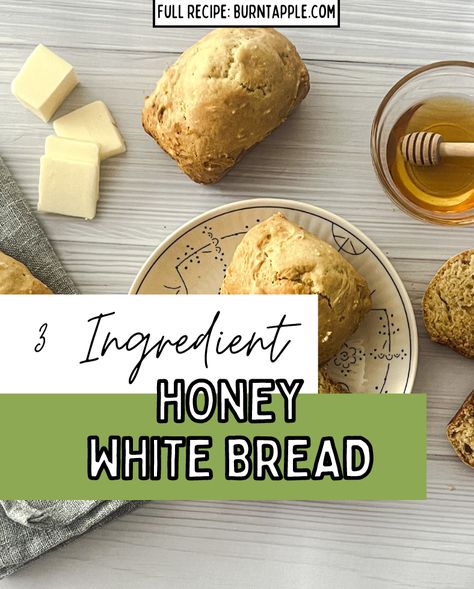 3 Ingredient Honey White Bread Craving a soft, delicious bread with a hint of sweetness? Look no further than honey white bread! This classic recipe offers a fluffy texture and subtle honey flavor, perfect for sandwiches, toast, or French toast.  Easy to make at home, it's a great option for bakers of all levels. Honey White Bread, Soft Loaf, Honey Oat Bread, Herb Bread, Fluffy Texture, French Toast Easy, Cinnamon Bread, Dairy Free Milk, Delicious Bread