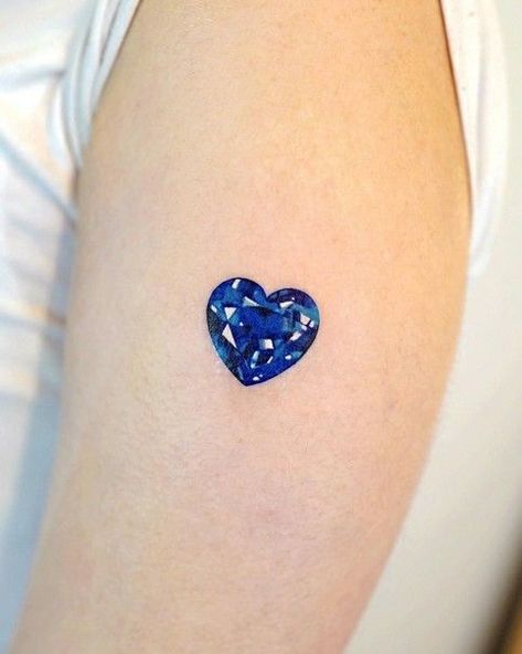 Gem Stone Tattoo, Blue Heart Tattoo, Diamond Heart Tattoo, Teardrop Tattoo, Detailed Tattoos, Character Design Concept Art, Stone Tattoo, Gem Tattoo, Bright Tattoos