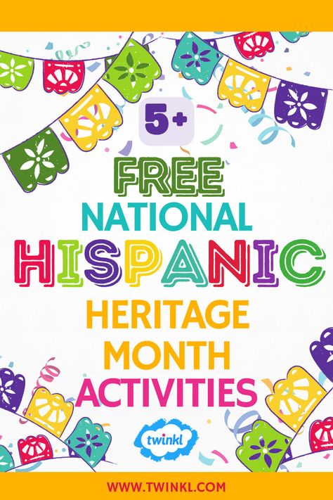 5+ Free Hispanic Heritage Month Activities for Kids! Hispanic Heritage Projects, Hispanic Heritage Activities, Spanish Heritage Month Activities, Hispanic History Month, Spanish Heritage Month, Hispanic Heritage Month Crafts, September Preschool, Hispanic Heritage Month Activities, Learning Spanish For Kids