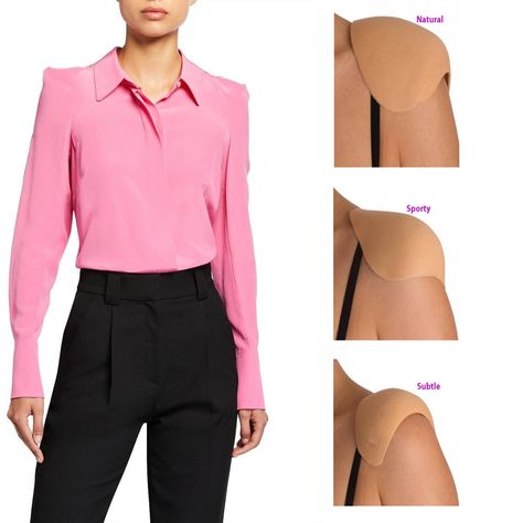 How To Remove Lint, Shoulder Pads Fashion, Aya Couture, Pink Silk Blouse, 1980s Hair, Remove Lint, Fashion Tape, Pretty Blouses, Blouse Outfit