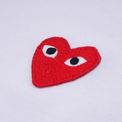 PLAY x CDG Check more at https://wearline.co/produit/play-x-cdg-4-3/ Red Heart Shirt, Cdg Play, Casual Tshirt, Comme Des Garcons Play, Cotton Embroidery, Heart Shirt, Mens T Shirts, Fashion Mens, Men T Shirt