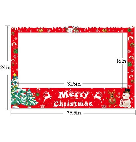 Frame Props - xmas winter holiday decorations Christmas Party Wall Decor, Photo Booth Ideas Christmas, Christmas Party Photo Booth, Diy Christmas Photo, Party Photo Frame, Christmas Photo Booth Props, Christmas Party Photo, New Year Decorations, Frame Props