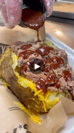 Brisket Baked Potato, Bbq Brisket, Baked Potatoes, March 4, Baked Potato, Beef Recipes, Potato, Audio, Baking