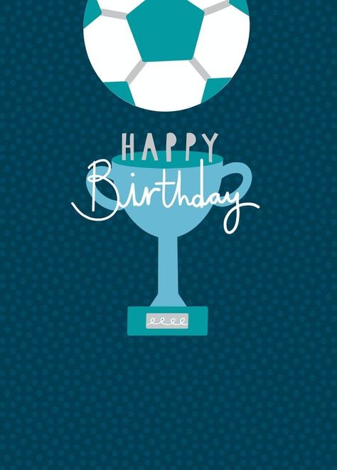 Football Birthday Cards, Free Printable Birthday Cards, Birthday Card For Him, Our Birthday, Bday Cards, Football Birthday, Personalized Football, Birthday Card Printable, Football Cards