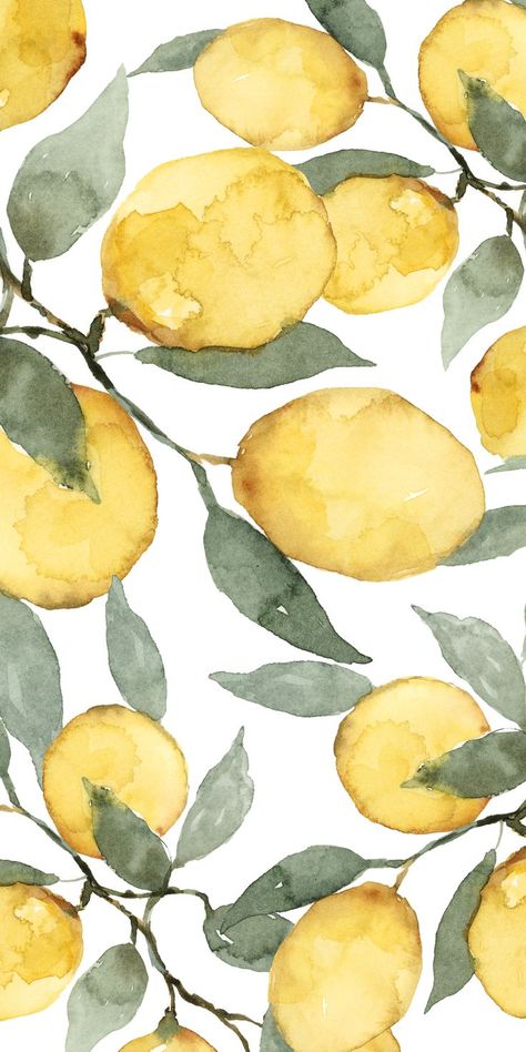 Amalfi Inspired Lemon Walpaper Amalfi Lemons, Lemon Background, Iphone Wallpaper Yellow, Watercolor Wallpaper Iphone, Wallpaper Watercolor, Ipad Background, Wedding Stationery Design, Theme Background, Iphone Lockscreen