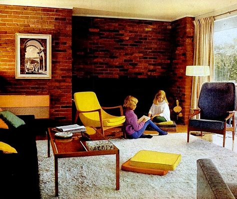 Living Room (1962) 60s Living Room, 1960s Living Room, Midcentury Interior, Interior Design History, Western Rooms, Midcentury Style, Retro Interior Design, Mid Century Living, Mid Century Living Room