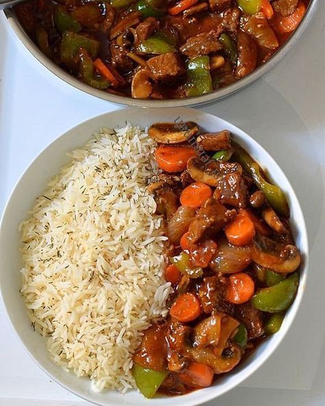 Yummy Dinner Ideas, Cooking Soul Food, African Recipes Nigerian Food, Beef Sauce, Healthy Food Menu, Bistro Food, Healthy Food Inspiration, Healthy Food Dishes, Makanan Diet