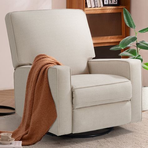 Upholstered Recliner Stylish Recliners, Apartment Size Furniture, Small Recliners, Fabric Recliner, Swivel Rocking Chair, Rocking Chair Nursery, Swivel Recliner, Single Sofa Chair, Recliner Sofa