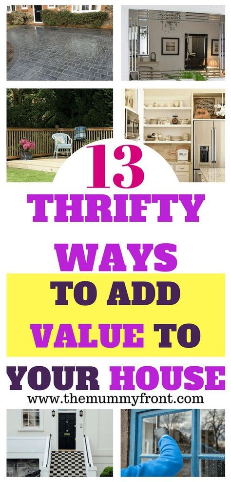 13 Thrifty ways to add value to your house, increase home value #savingmoney #money #moneysaving #'moneysavingtips #savingtips #tipstosave #housesell #sellinghouse #homeimprovements #investing #increasevalue #sellingtips #thrifty  #frugal Increase Home Value, Easy Home Improvement Projects, Easy Home Improvement, Home Improvement Loans, Budget Planer, Versace Home, Baby Shower Decor, Time Life, Selling Your House