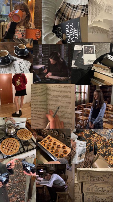 Rory Gilmore Collage Wallpaper, Rory Gilmore Aesthetic Wallpaper Iphone, Rory Gilmore Homescreen, Rory And Dean Wallpaper, Autumn Moodboard Aesthetic, Romantizing School Aesthetic Pics, Rory Gilmore Lockscreen, Rory Gilmore Moodboard, Rory Gilmore Aesthetic Wallpaper