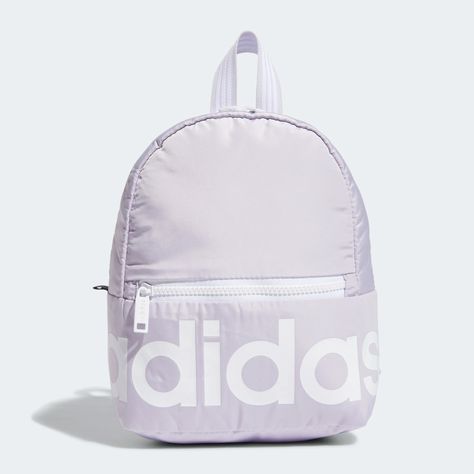 adidas Linear Mini Backpack - Purple | adidas US Adidas Mini Backpack, Backpack Purple, Rose Gold Adidas, Mesh Backpack, Adidas Backpack, Orange Backpacks, Adidas Bags, Adidas Purple, Purple Backpack