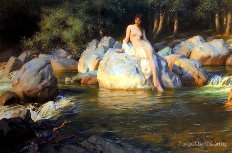 Herbert James Draper, Water Sprite, Rennaissance Art, Arte Van Gogh, Art Ancien, Female Art Painting, Art Classique, Classical Art, Painting Reproductions