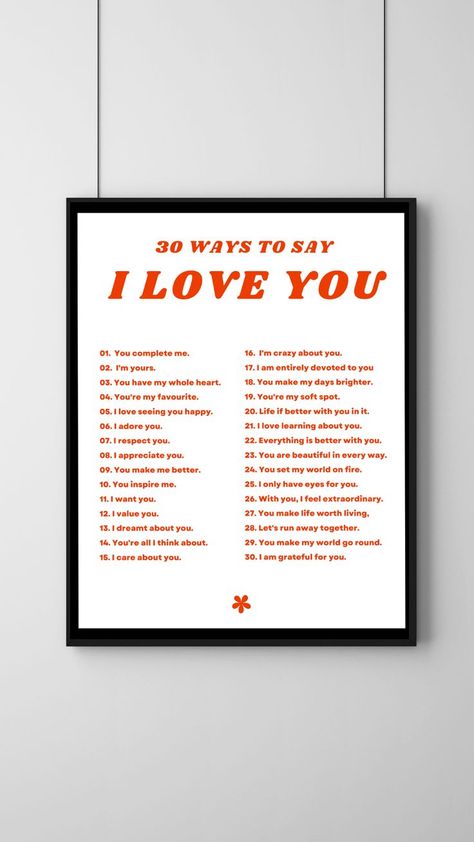 How To Say I Love You In Different Ways, Im Crazy About You, How To Say I Love You, You Make Me Better, Simple Wall Art, You Complete Me, World On Fire, Long Distance Gifts, How To Say