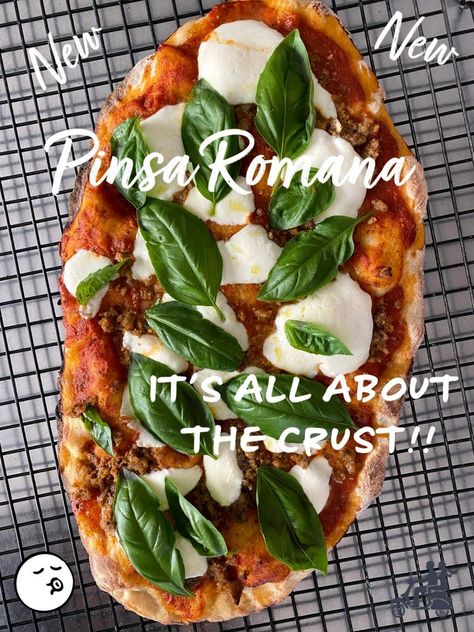 Pinsa Romana is all about the crust. The bottom is light and crispy making the pizza lighter in calories and texture. You can bake or grill the dough and the toppings are only limited to your imagination. There is even a no-gluten variation for this amazing pizza that will take the country by storm. Roman Style Pizza, Pizza Maker, Pizza Recipes Homemade, Roman Style, Instant Yeast, Dry Yeast, Vegan Recipes Easy, Pizza Recipes, Easy Vegan