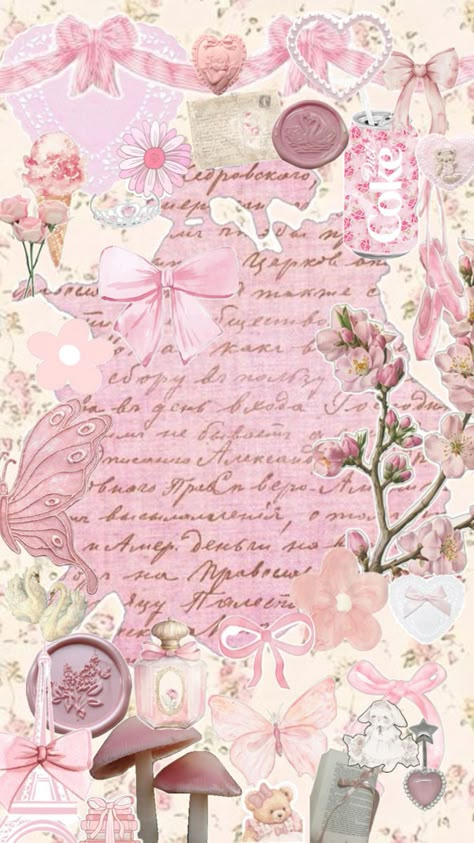 #coquette#coquetteaesthetic#girly#pink#princess#dollette#angel#lanadelrey#americana#swan#ballerina#ballet#pinkaesthetic Iphone Wallpaper Purple Flower, Swan Ballerina, Girly Scrapbook, Pink Scrapbook, Online Scrapbook, Mermaid Wallpapers, Pink Wallpaper Girly, Bow Wallpaper, Creative Drawing Prompts