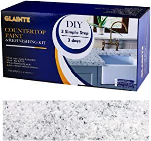 GLAINTE Granite Countertop Paint Kit - White Diamond Counter Top Refinishing Kit for Kitchen Bathroom - Amazon.com Laminate Countertop Paint, Teacher Workroom, Quotes About Dads, Workroom Ideas, Countertop Transformations, Countertop Paint Kit, Replacing Countertops, Countertop Paint, Painting Countertops