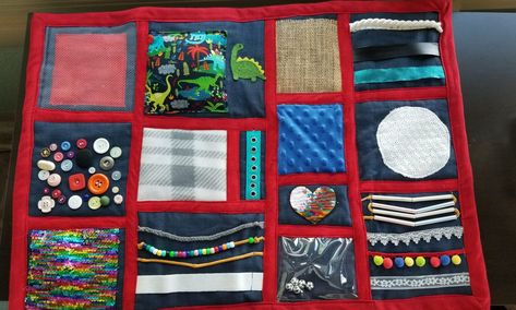 Infant Sensory Mat Sewing Project - Mimi's Lake Life Tummy Time Play Mat, Sensory Baby Blanket, Baby Tummy Time Mat, Fidget Ideas, Infant Sensory, Sensory Mat, Baby Tummy Time, Fidget Quilts, Infant Sensory Activities