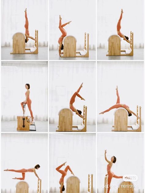 Motivation For Gym, Periods Yoga, Pilates Yoga Studio, Yoga Handstand Poses, Gym Fails, Gym Outfit Ideas, Hard Yoga Poses, Pilates Chair, Chair Pose Yoga