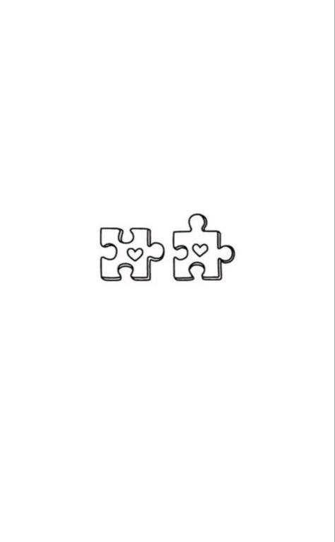 Two Puzzle Pieces Tattoo, Puzzle Tattoo, Puzzle Piece Tattoo, Puzzle Tattoos, 4 Tattoo, Matching Tattoos, Couple Tattoos, Tattoo Inspo, Heart Tattoo