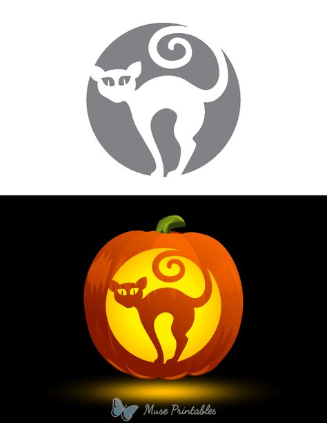 Free Cat Pumpkin Carving Stencils, Pumkin Stencils, Cat Pumpkin Stencil, Tide Pods Container, Cat Pumpkin Carving, Pumpkin Carving Stencils Free, Pumpkin Stencils Free, Pumpkin Carvings Stencils, Pumpkin Stencil