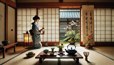 The Japanese tea ceremony, also known as "Chanoyu," "Sado," or "Chado," is more than just a method of preparing and drinking tea. Chanoyu Ceremony, Japanese Tea Room, Asian Tea, Tatami Mat, Traditional Japanese Art, Japanese Tea Ceremony, Cultural Activities, Japanese Tea, Tea Bowls