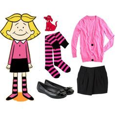 Clifford And Emily Elizabeth Costume, Emily Elizabeth Costume, Dress Like A Book Character For Kids, Storybook Character Costumes For Teacher, Story Book Character Costumes, Book Halloween Costumes, Children's Book Characters Costumes, Elizabeth Costume, Story Book Costumes