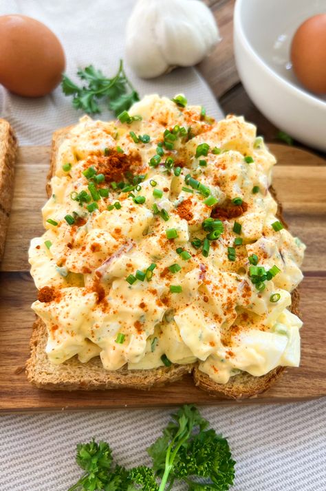 Ultimate Egg Salad Sandwich, Good Egg Salad Recipe, Carla Hall Egg Salad Recipe, Magical Egg Salad, Egg Salad With Yogurt, Best Ever Egg Salad Recipe, Egg Salad Recipes Best, Deluxe Egg Salad Recipe, Egg Salad On Toast