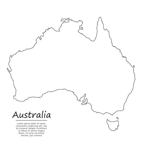 Australia Map Outline, Australia Outline, Australia Continent, Icons Doodle, Doodle Shapes, Australia Tattoo, Map Of Australia, Map Outline, Petite Tattoos