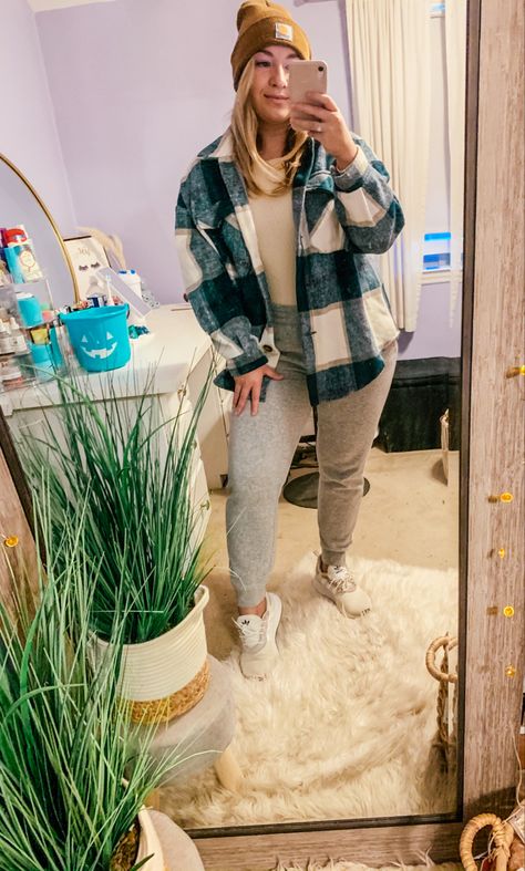 Shaket Jacket Outfit, Shacket Street Style, Fall Fashion Street Style, Denim Shacket, Adidas Joggers, Fashion Street Style, Cabin Life, Cozy Outfit, Fall Street Style