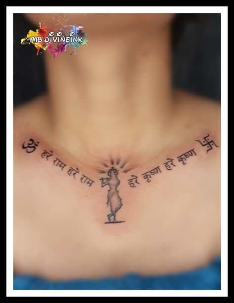 Ram Krishna Tattoo, Indian God Tattoos For Men, Hare Krishna Tattoo Design, Krishan Ji Tattoo Design, Mantra Tattoo Design For Women, Hare Krishna Tattoo, Krishna Tattoo Design For Men, Ram Tattoo For Men, Mala Tattoo