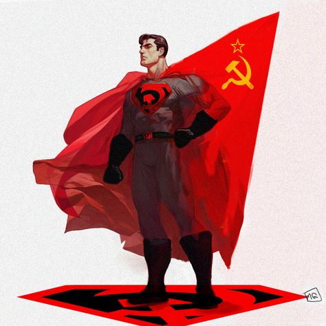 Superman Red Son, Michael Grinberg Superman Funny, Superman Red Son, Superman Art, Red Sun, Red Hood, Superman, Dc Comics, Batman, Comics