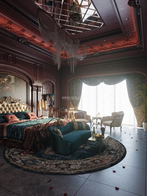 بيوت ملكية, Mansion Bedroom, Royal Room, Royal Bedroom, Victorian Bedroom, Business Board, Luxury Bedroom Master, Mansion Interior, Classical Architecture