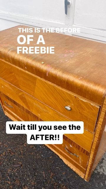 Flipped&Found on Instagram: "Talk about a project!!! She��’s been sanded, stained, primed, painted and sealed. I have added modern gold hardware that gives her that “Wow & Pow”!!! This old outdated dresser has a fresh and modern vibe and the wood drawers are stunning! She’s available for viewing at my shop and delivery options are available. (Touch up paint included) Measurements: 44”l x 18”d x 35”h. #pdx #pdxvintage #shopvancouver #shoplocal #dresser #dressermakeover #artdeco #mcmfurniture #fu 9 Drawer Dresser Makeover, Mcm Dresser Makeover, Mcm Dresser, Staining Furniture, Thrifted Home, Mcm Furniture, 9 Drawer Dresser, Dresser Makeover, Wood Drawers