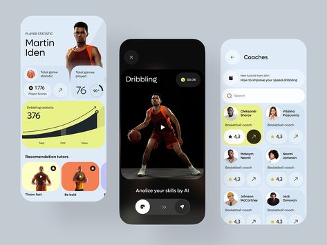 Basketball training mobile app by Yev Ledenov for Ledo on Dribbble Basketball App, Football App, Best Designers, Sport Player, Team Training, Basketball Training, Basketball Coach, Basketball Games, Mobile App Design