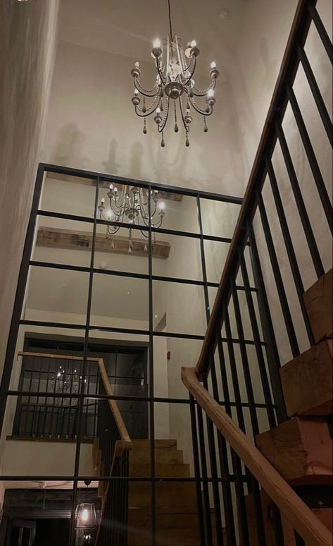 Mirror Wall Decor Stairs, Stair Mirror Wall, Stairs With Walls On Both Sides, Stair Photo Walls, Staircase Mirror, Enclosed Staircase Ideas, Enclosed Staircase, Stair Wall Decor, Stair Renovation