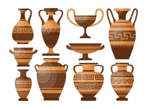 Ancient Greece Art, Ancient Vase, Pottery Jugs, Greek Vase, Greek Decor, Ancient Greek Pottery, Greek Pattern, Greek Pottery, Greek Vases