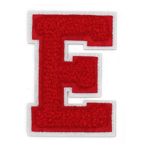 PRICES MAY VARY. High Quality Chenille Stitch Varsity Letter Iron-On or Sew Patch Letter measures 2-1/2" high Color: Red/White Quantity: 1 pc Perfect for clothes, jeans, t-shirts, jackets, bags, hats and much more. Justin Bieber Gif, Clothes Jeans, Varsity Letter, Letter E, Mesh Shorts, Amazon Art, Sewing Stores, Iron On Patches, Justin Bieber