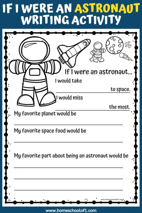 If I Were An Alien Worksheet, Outer Space Language Activity, Outer Space Homeschool, Astronaut Day At School, Space Themed Classroom Activities, National Space Day Activities, 2nd Grade Space Activities, Space Crafts Preschool Planets, Space Themed Reading Activities