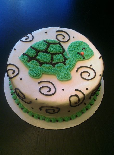 Turtle Design Cake, Tortoise Cake Birthdays, Turtle Bday Party, Turtle Themed Cake, Turtle Cake Birthday, Turtle Cake Design, Turtle Smash Cake, Turtle Cake Ideas, Sea Turtle Birthday Cake