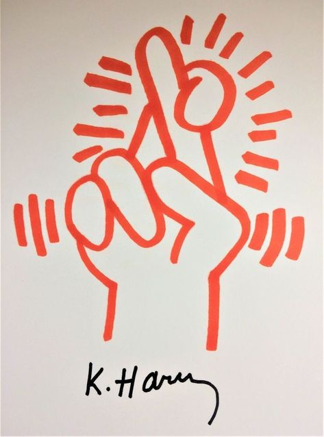 Keith Haring Art, Haring Art, Fingers Crossed, Arte Inspo, Wow Art, Wedding Art, Keith Haring, Design Quotes, 그림 그리기