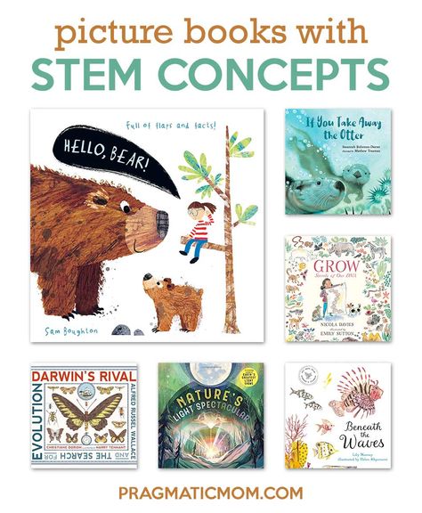 New STEM Picture Books | Pragmatic Mom #KidLit #STEM #picturebooks Wordless Picture Books Activities, Picture Books With Activities, Picture Books For Visualizing, Stem Picture Books, Award Winning Picture Books, Easy Chapter Books, Stem Subjects, London School Of Economics, Stem Books