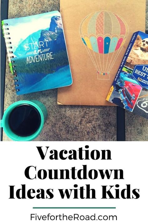 Are you planning a family vacation? Check out these vacation countdown ideas with kids that will make everyone excited for your next family trip! Learn more at FivefortheRoad.com! Vacation Countdown Ideas, Trip Countdown, Vacation Calendar, Vacation Map, Countdown Ideas, Map Brochures, Vacation Countdown, Summer Vacation Destinations, Best Weekend Getaways