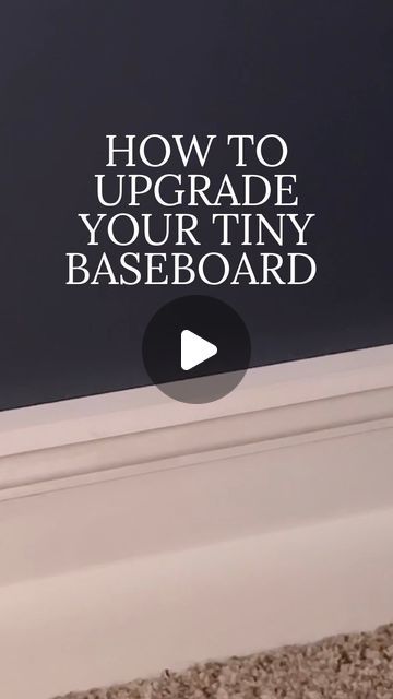 Cover Trim Baseboard, Add To Baseboard Trim, Beige Baseboards And Trim, Baseboard Cover Ideas, How To Make Baseboards Look Taller, Mdf Baseboard Trim, Unique Baseboard Ideas, Baseboard Ideas Color, Diy Trim Baseboards