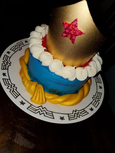 Wonder Woman 1st birthday smash cake 1st Birthday Smash Cake, Birthday Smash Cake, Smash Cake, Cake Smash, Baked Goods, 1st Birthday, Abc, Birthday Cake, Wonder Woman