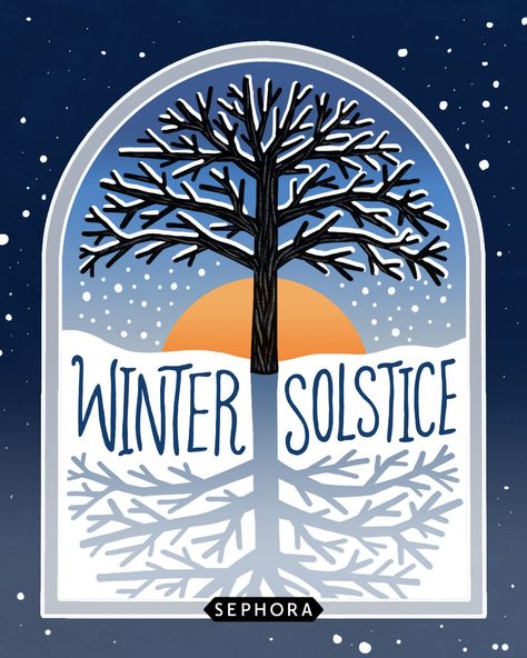 Happy winter solstice! [snowflake] As the earth’s North Pole reaches its maximum tilt away from the sun, the Northern Hemisphere will experience the shortest day and longest night of the year [candle] How are you celebrating? … Our Sephora community spans all backgrounds and religions, and we are excited to highlight and celebrate the variety of holidays that hold meaning this time of year [red heart] We Belong to Something Beautiful. Sun In Winter, Yule Celebration, Happy Winter Solstice, Winter Illustration, Happy Winter, Library Decor, Sustainable Brand, Winter Solstice, North Pole