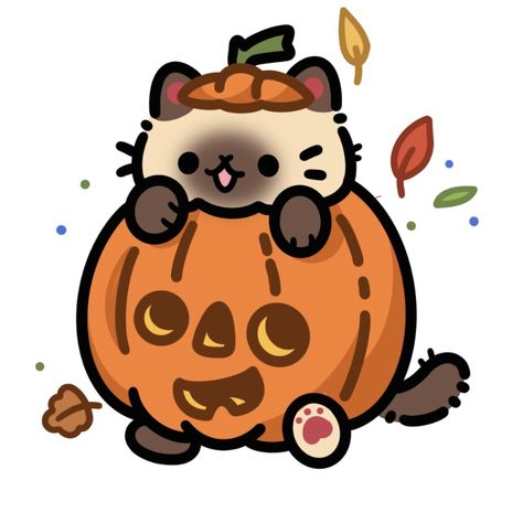 Cutie by @bunbee.ink Cute Halloween Drawings, Fall Drawings, Pumpkin Drawing, Halloween Wallpaper Cute, Cute Easy Doodles, Cute Cat Drawing, Cute Animal Drawings Kawaii, Halloween Drawings, Cute Doodles Drawings