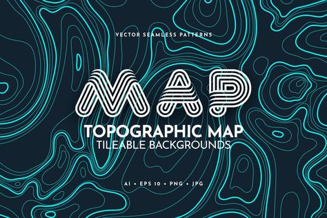 Contour Topographic Map Tileable Backgrounds by themefire on Envato Elements Adwords Banner, Backgrounds Patterns, Contour Map, Modern Map, Monochrome Design, Nice Colors, Relief Map, Linear Pattern, Seamless Background