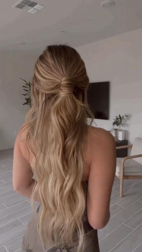 Formal Hair, Guest Hair, Hair Upstyles, Easy Hair Updos, Wedding Guest Hairstyles, Half Updo, Hair Tutorials For Medium Hair, Peinados Fáciles Para Cabello Corto, Hair Stylies