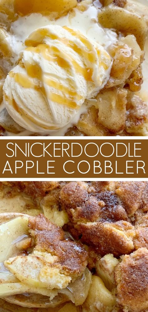 Snickerdoodle Apple Cobbler, Cobbler Apple, Flourless Muffins, Apples With Cinnamon, Cobbler Recipes Easy, Apple Cobbler Recipe, Dessert Halloween, Potato Muffins, Snickerdoodle Cookie